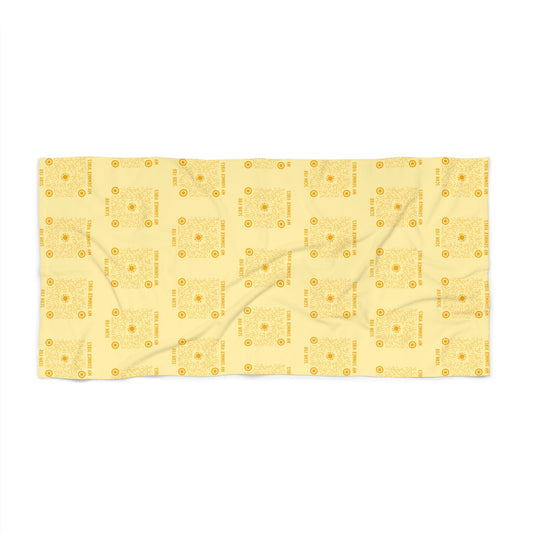 Summer β Beach Towel β Yellow β Scan for My Summer Vibes - QR NATION