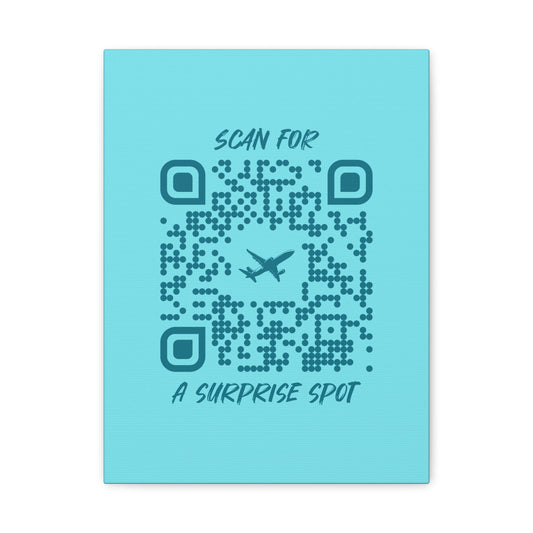 Travel – Canvas – Blue – Scan for a Surprise Spot - QR NATION