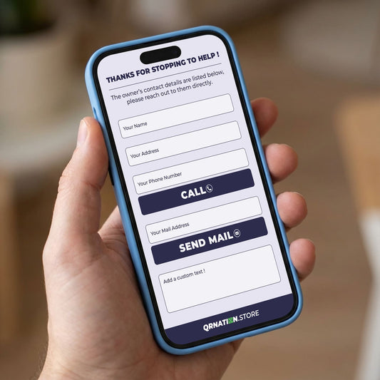 Lost & Found – Phone Case – Blue – Scan Me If I'm Lost