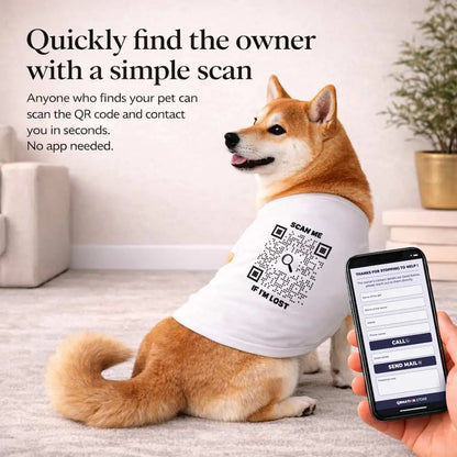 Pet Collection – Pet Tank Top – Black – Scan Me If I'm Lost