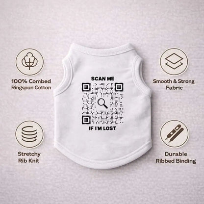 Pet Collection – Pet Tank Top – Black – Scan Me If I'm Lost