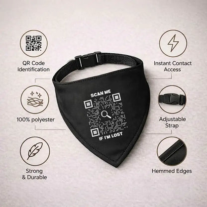 Bandana Collar – Scan Me If I'm Lost