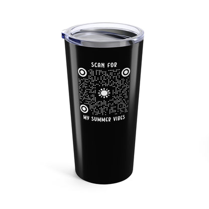 Summer – Tumbler – Black – Scan for My Summer Vibes