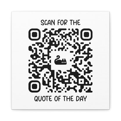 Home & Cozy – Canvas – White – Scan for the Quote of the Day