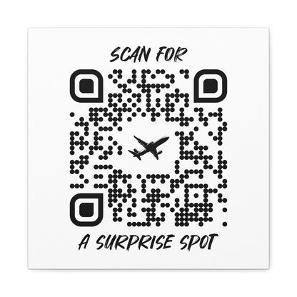Travel – Canvas – White – Scan for a Surprise Spot