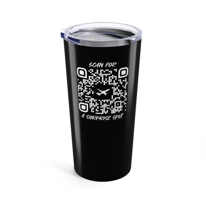 Travel – Tumbler – Black – Scan for a Surprise Spot