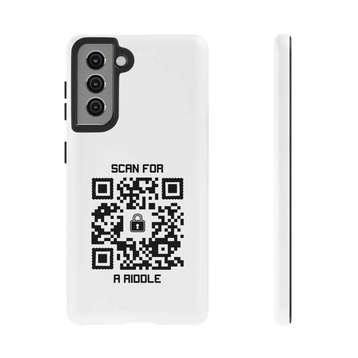Hidden – Tough Case – White – Scan for a Riddle