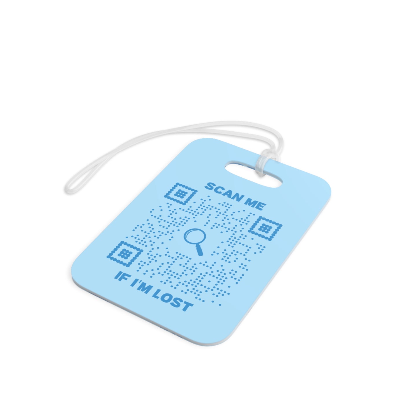 Lost & Found – Luggage Tag – Beach Design - Blue – Scan Me If I'm Lost