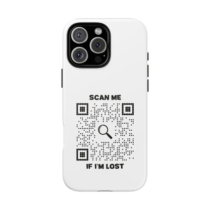 Lost & Found – Phone Case – White – Scan Me If I'm Lost