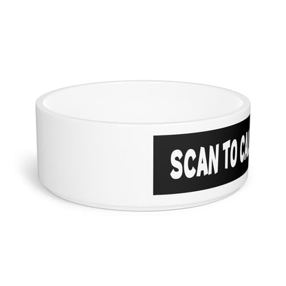 Pet Collection – Bowl – Black – Scan to Call My Parents