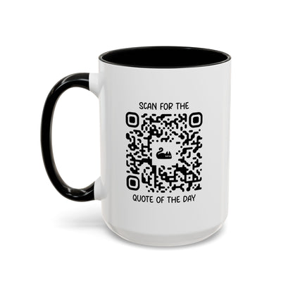 Home & Cozy – Mug – Black – Scan for the Quote of the Day