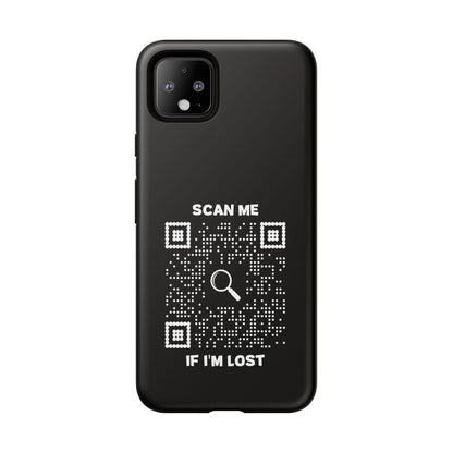 Lost & Found – Phone Case – Black – Scan Me If I'm Lost