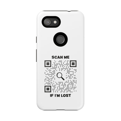 Lost & Found – Phone Case – White – Scan Me If I'm Lost