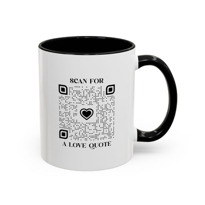 Love – Mug – Black – Scan for a Love Quote