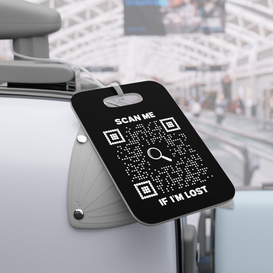 Lost & Found – Luggage Tag – Black – Scan Me If I'm Lost