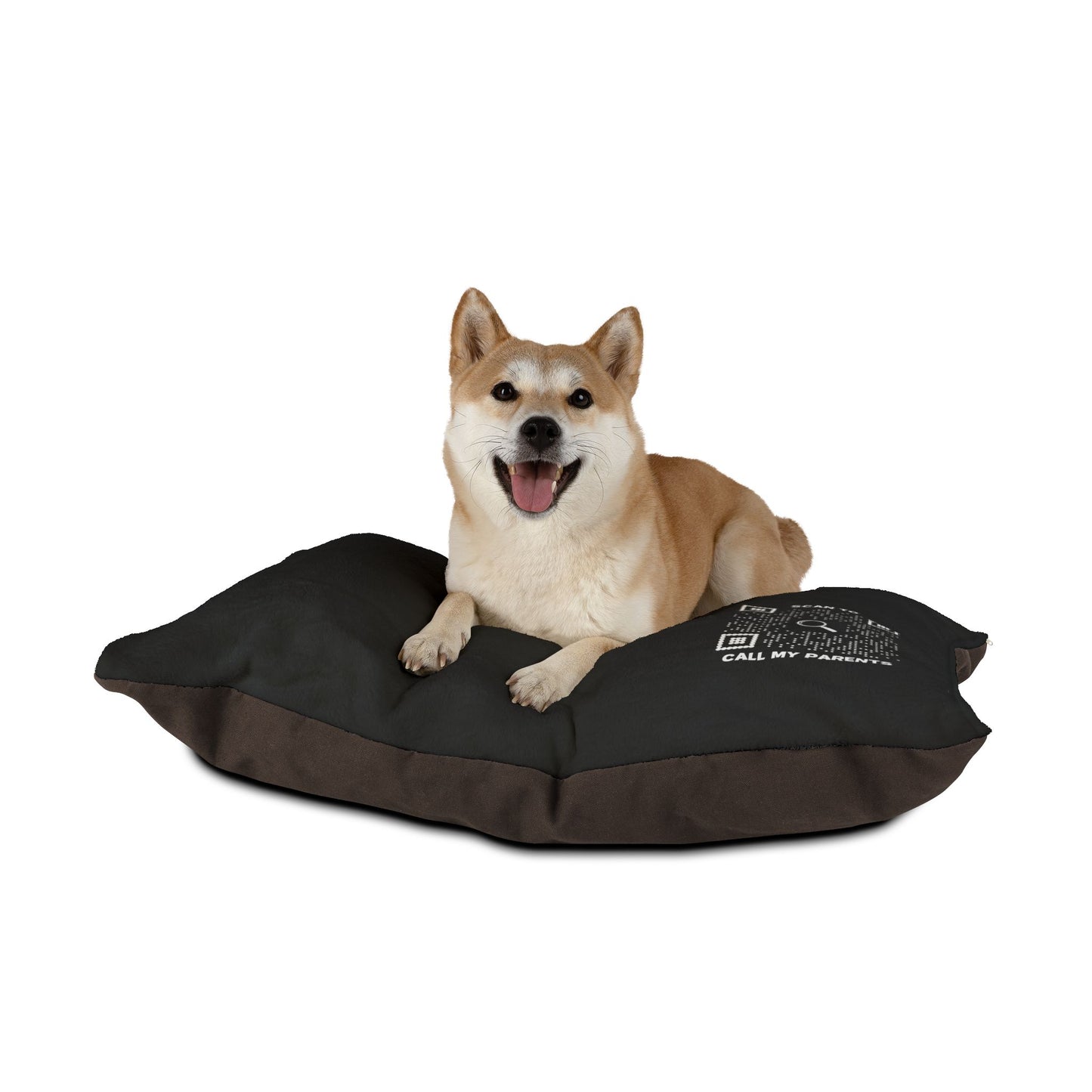 Pet Collection – Bed – Black – Scan to Call My Parents