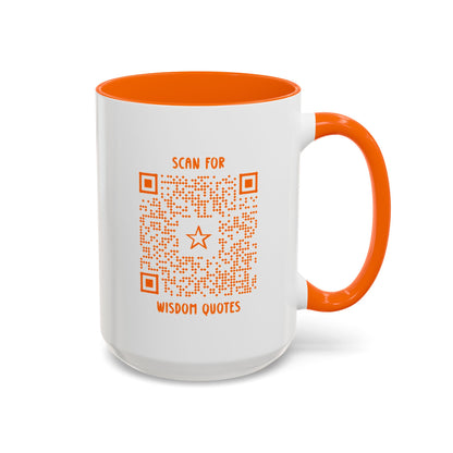 Inspiration – Mug – Orange – Scan for Wisdom Quotes