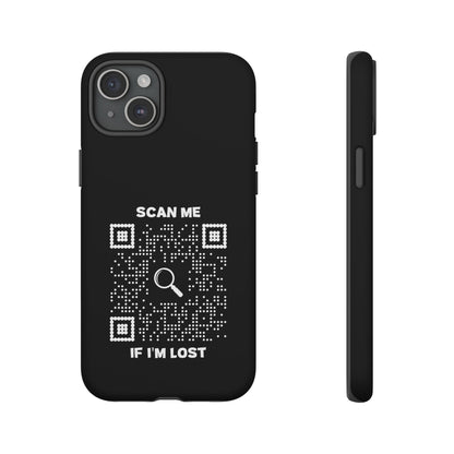 Lost & Found – Phone Case – Black – Scan Me If I'm Lost