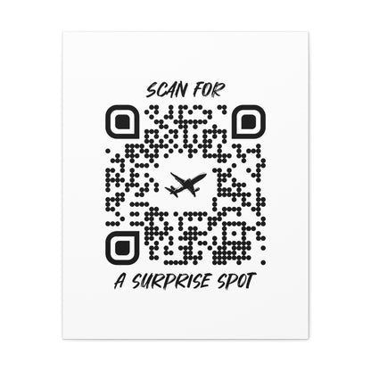 Travel – Canvas – White – Scan for a Surprise Spot