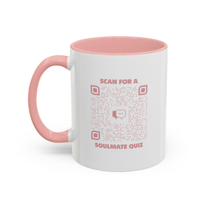 Dating – Mug – Pink – Scan for a Soulmate Quiz
