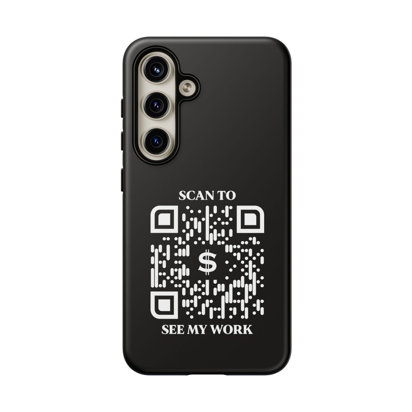 Business & Networking – Tough Case – Black – Scan to See My Work