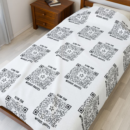 Inspiration – Blanket – White – Scan for Wisdom Quotes