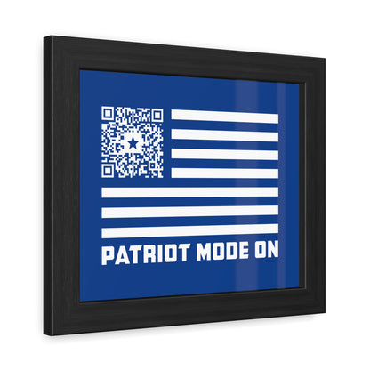 Patriot – Framed Poster – Dark Blue – Patriot Mode On