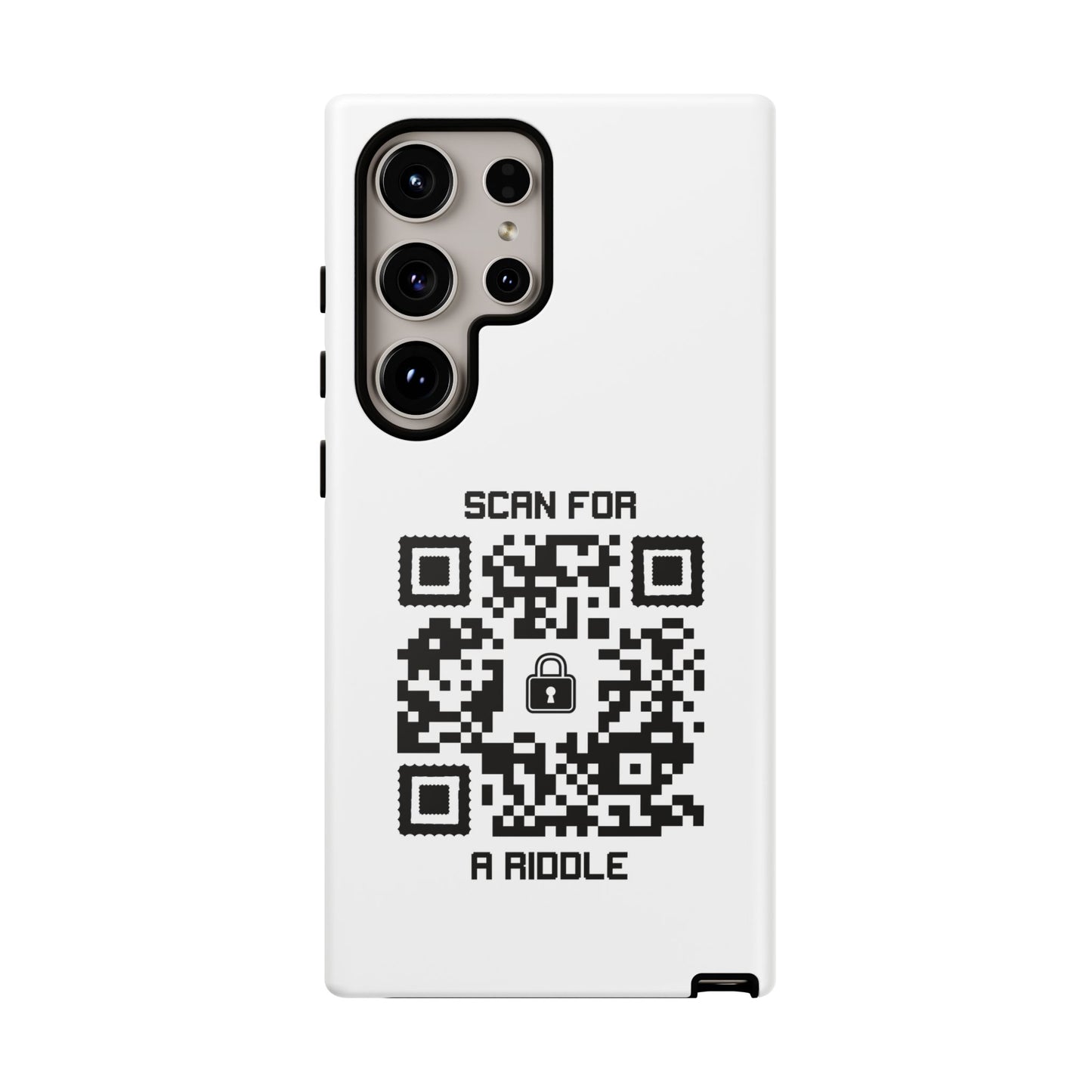 Hidden – Tough Case – White – Scan for a Riddle