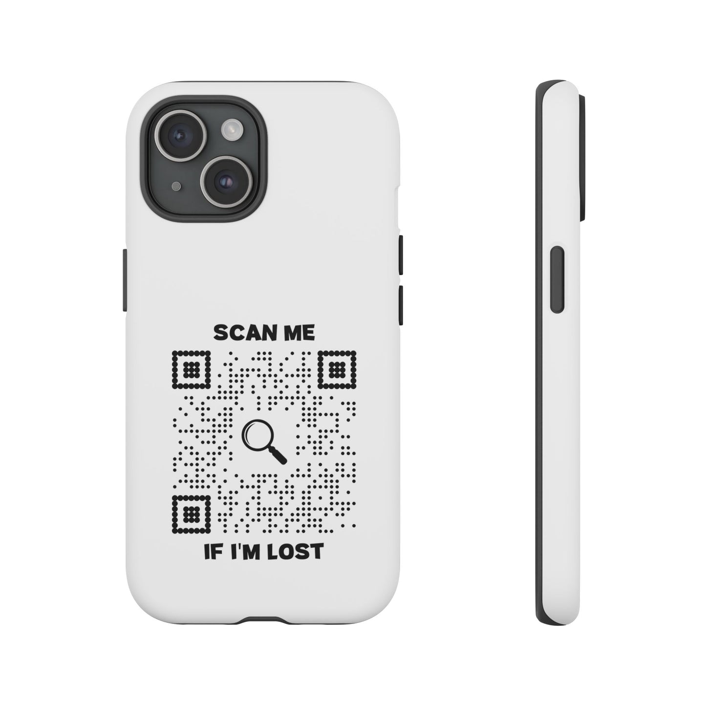 Lost & Found – Phone Case – White – Scan Me If I'm Lost