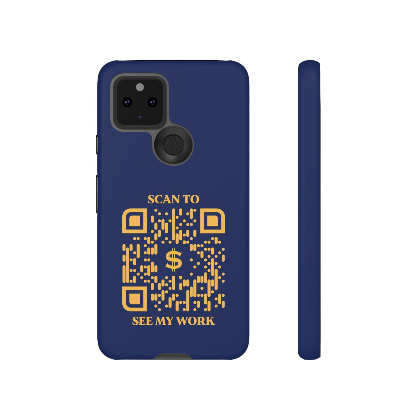 Business & Networking – Tough Case – Navy – Scan to See My Work