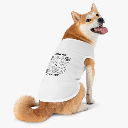 Pet Collection – Pet Tank Top – White – Scan Me If I'm Lost