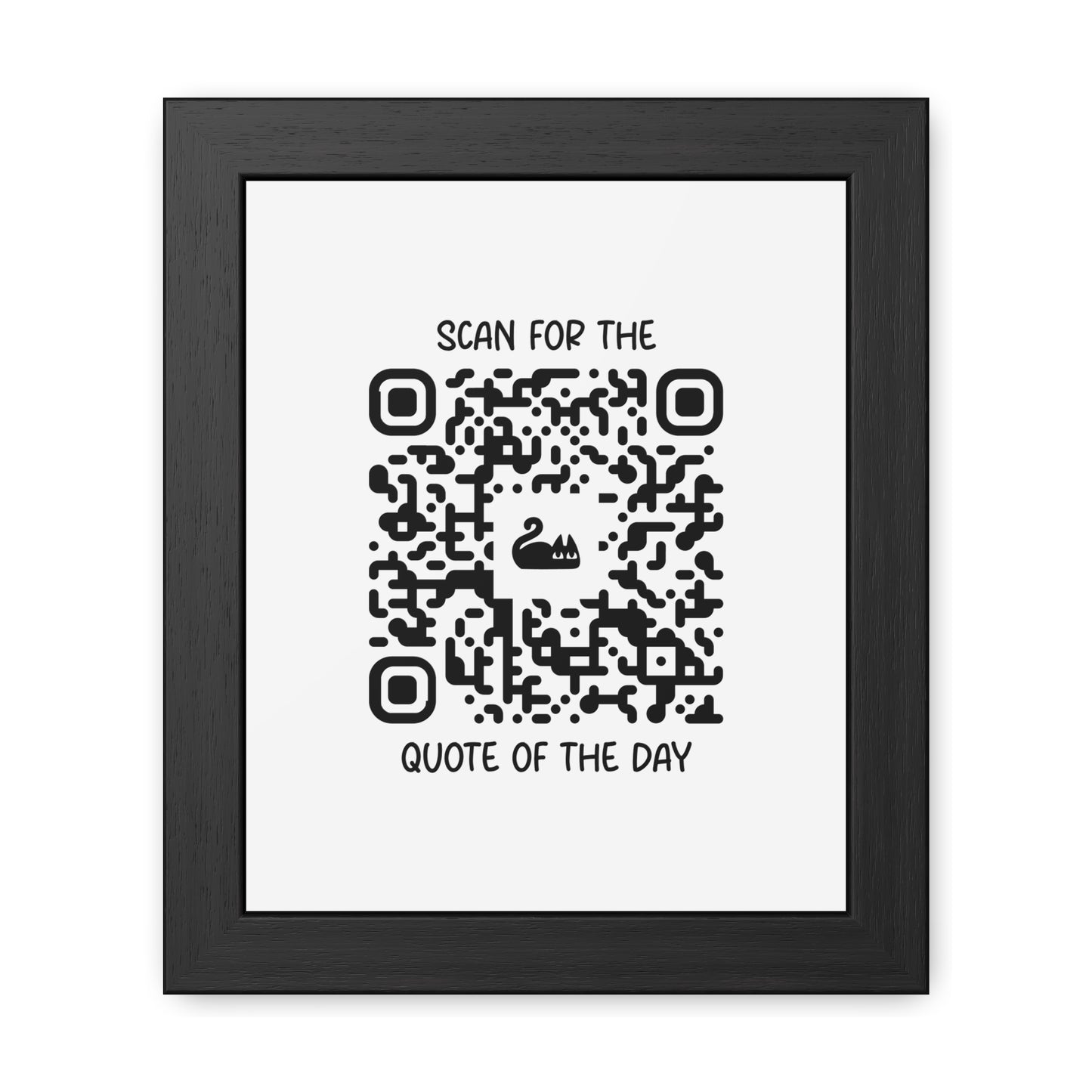 Home & Cozy – Framed Poster – White – Scan for the Quote of the Day