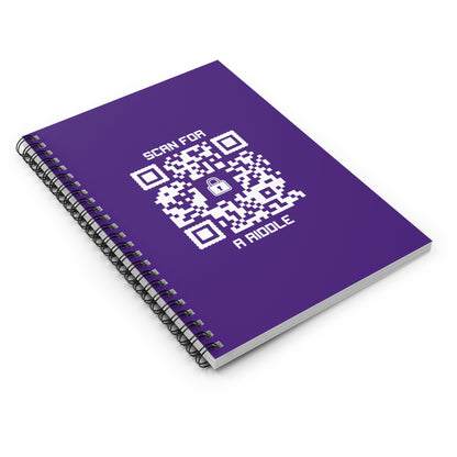 Hidden – Notebook – Purple – Scan for a Riddle