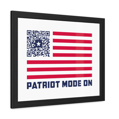 Patriot – Framed Poster – White – Patriot Mode On