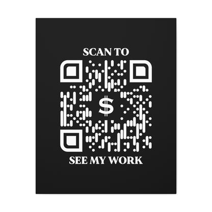 Business & Networking – Canvas – Black – Scan to See My Work