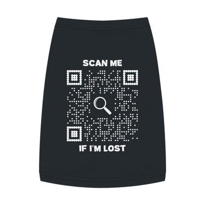 Pet Collection – Pet Tank Top – Black – Scan Me If I'm Lost
