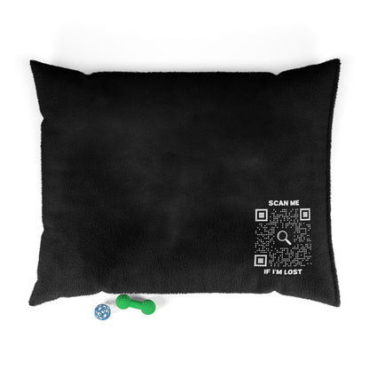 Pet Collection – Pet Bed – Black – Scan Me If I'm Lost