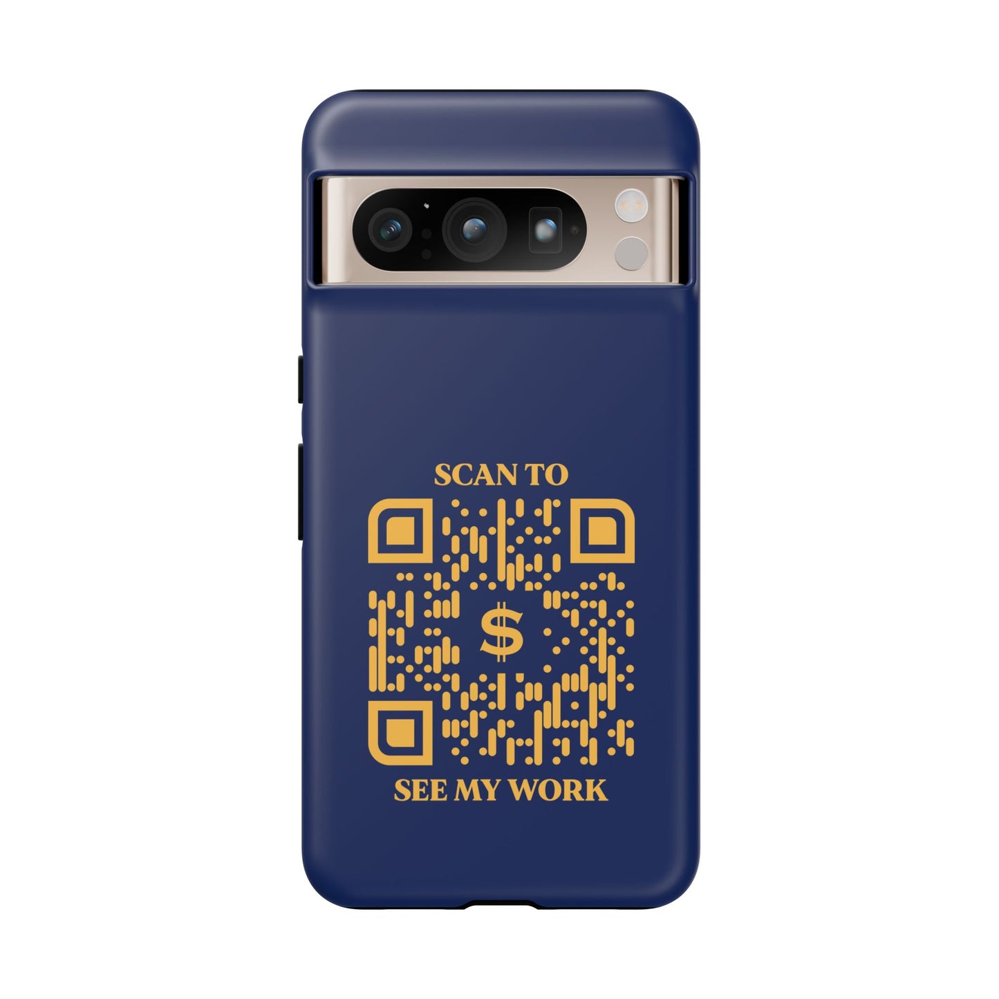 Business & Networking – Tough Case – Navy – Scan to See My Work