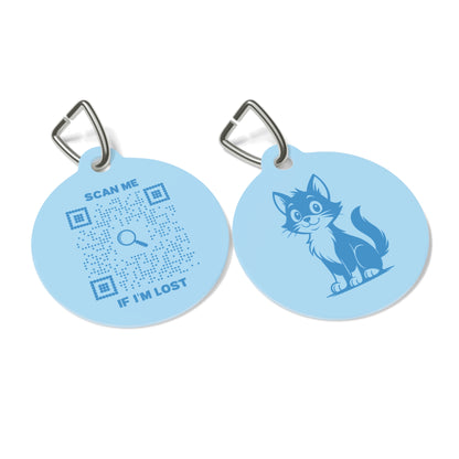 Lost & Found – Cat Tag – Blue – Scan Me If I'm Lost