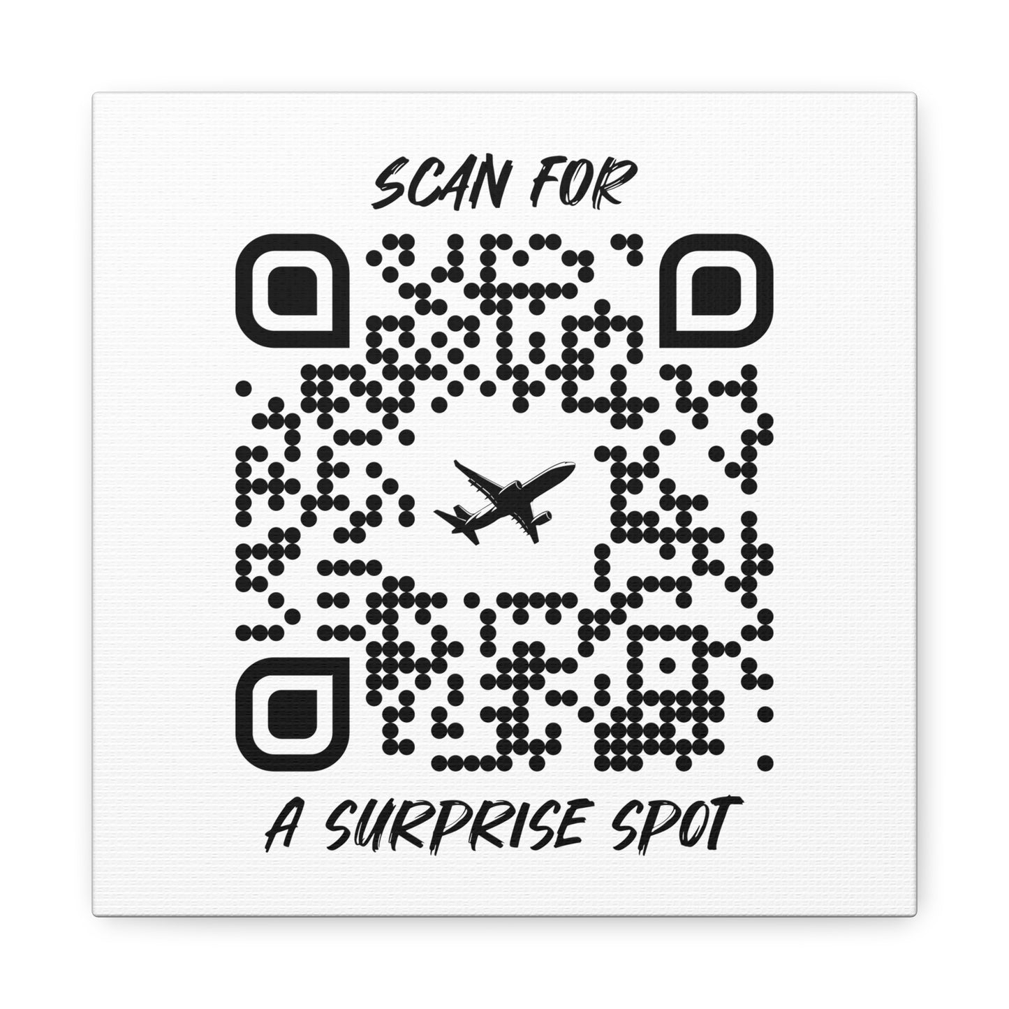 Travel – Canvas – White – Scan for a Surprise Spot
