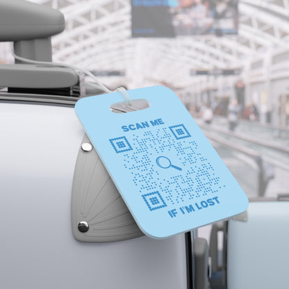 Lost & Found – Luggage Tag – Plane Design - Blue – Scan Me If I'm Lost
