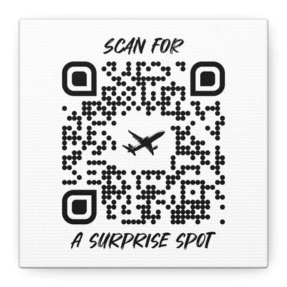 Travel – Canvas – White – Scan for a Surprise Spot