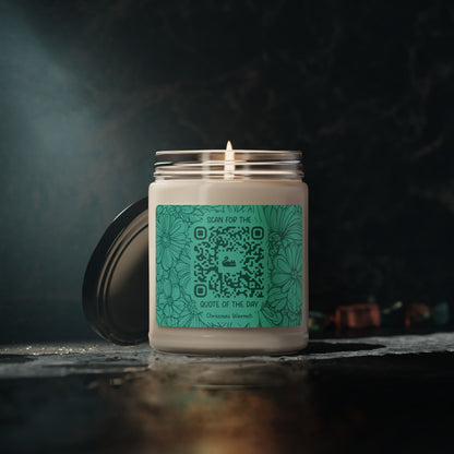 Home & Cozy – Candle – Scan for the Quote of the Day