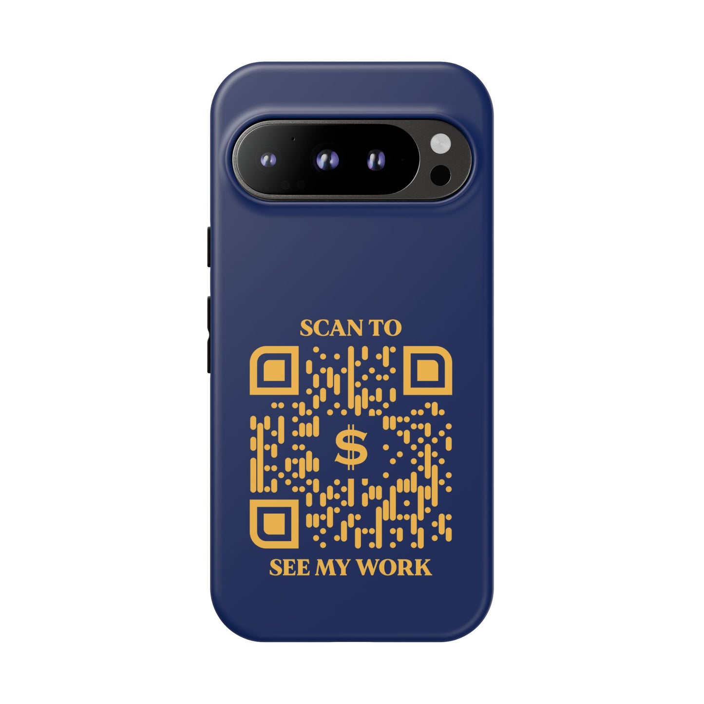 Business & Networking – Tough Case – Navy – Scan to See My Work