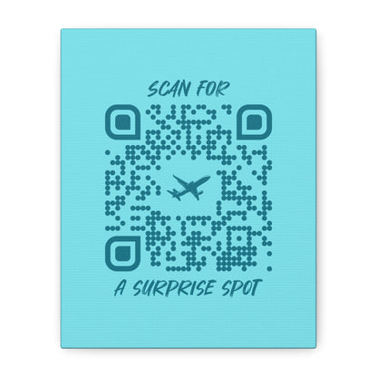 Travel – Canvas – Blue – Scan for a Surprise Spot