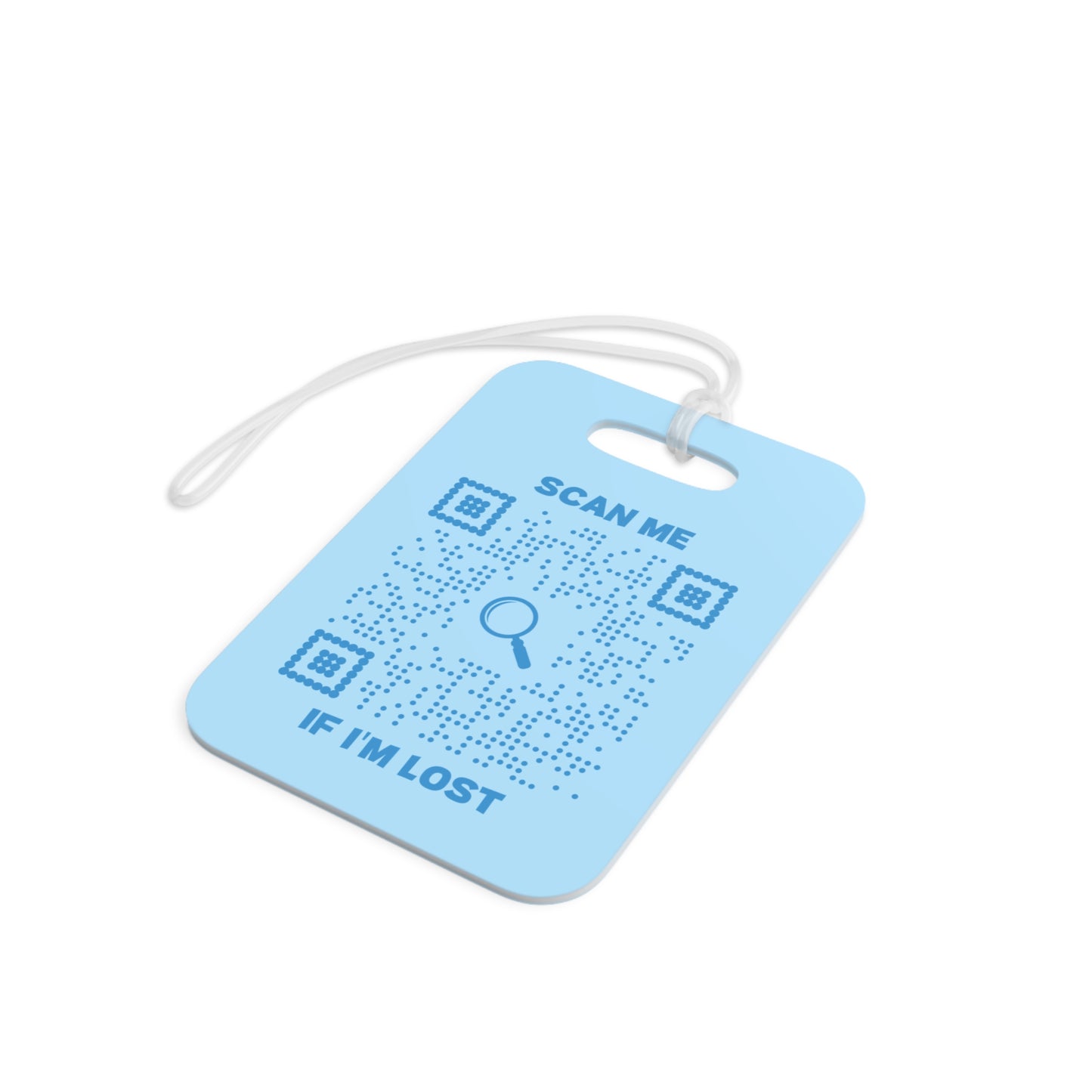 Lost & Found – Luggage Tag – Plane Design - Blue – Scan Me If I'm Lost