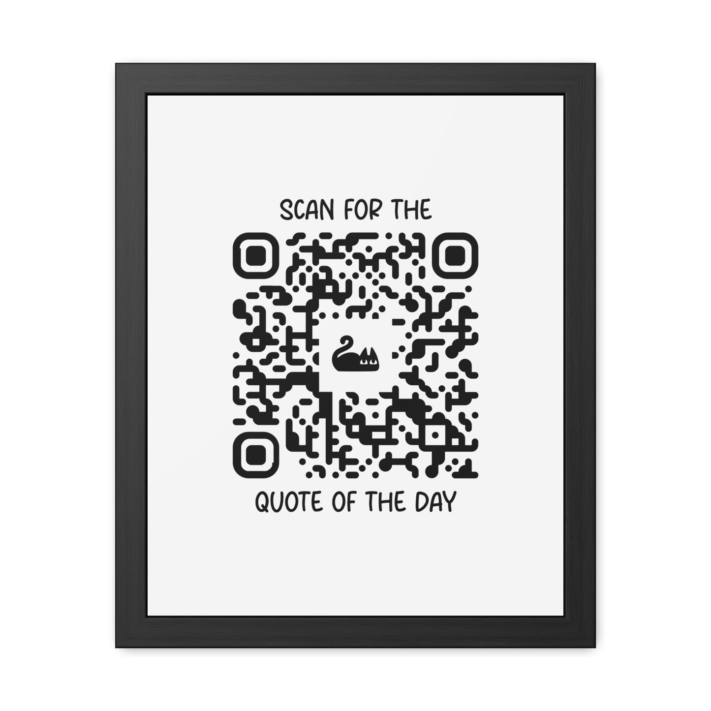 Home & Cozy – Framed Poster – White – Scan for the Quote of the Day