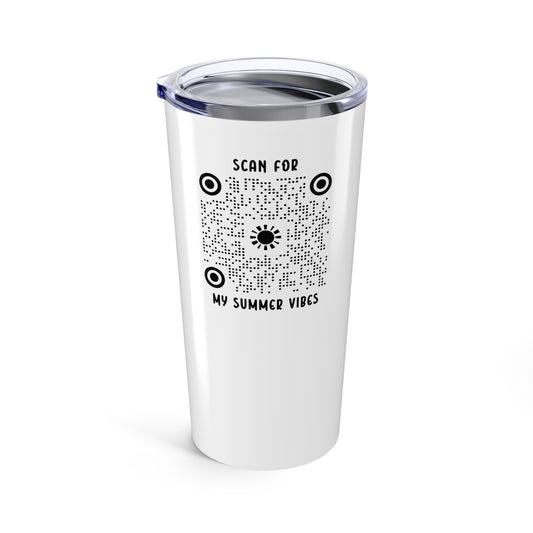 Summer – Tumbler – White – Scan for My Summer Vibes