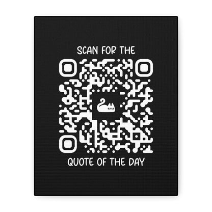 Home & Cozy – Canvas – Black – Scan for the Quote of the Day