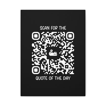 Home & Cozy – Canvas – Black – Scan for the Quote of the Day
